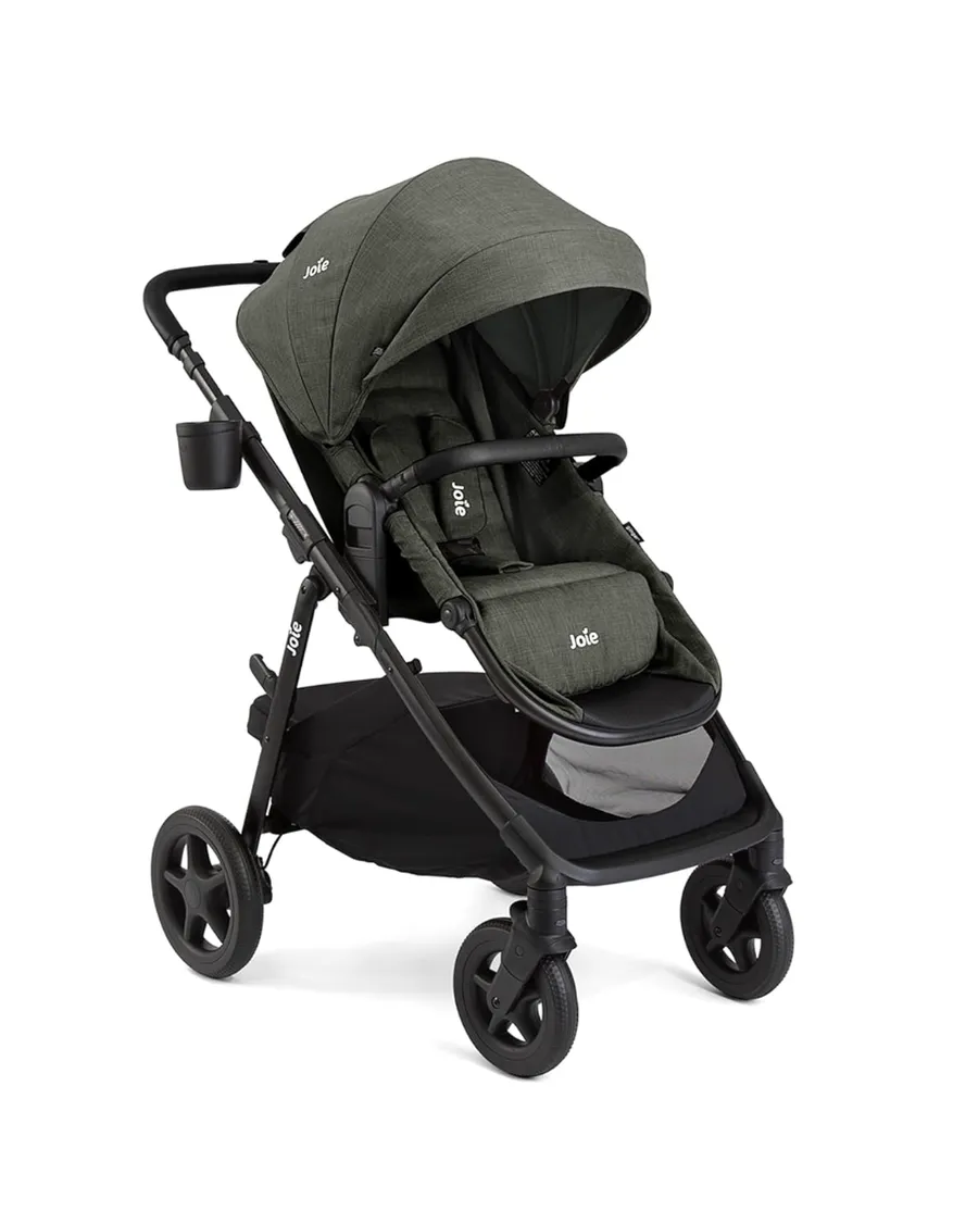 Joie Ginger pram and stroller in dark green fabric